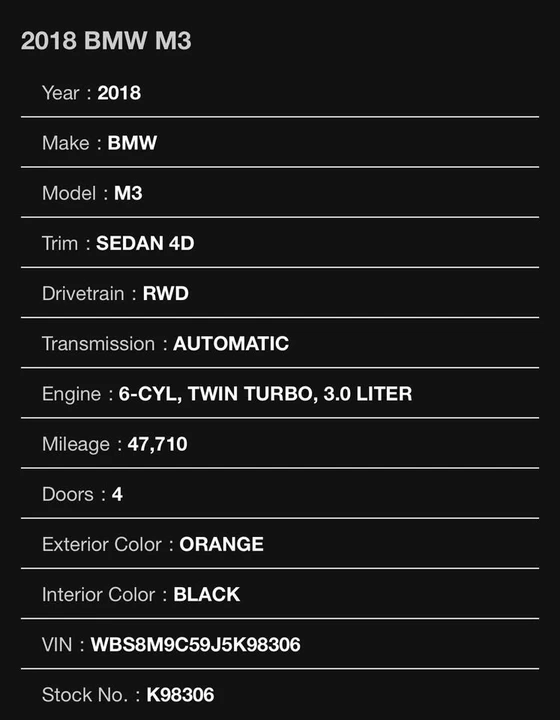 2018 BMW F80 M3 - Image 18 of 18