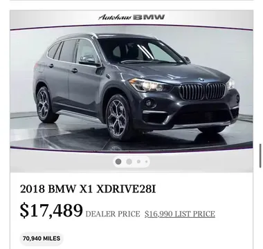 2018 BMW X1 xDrive28i Sport Utility 4D