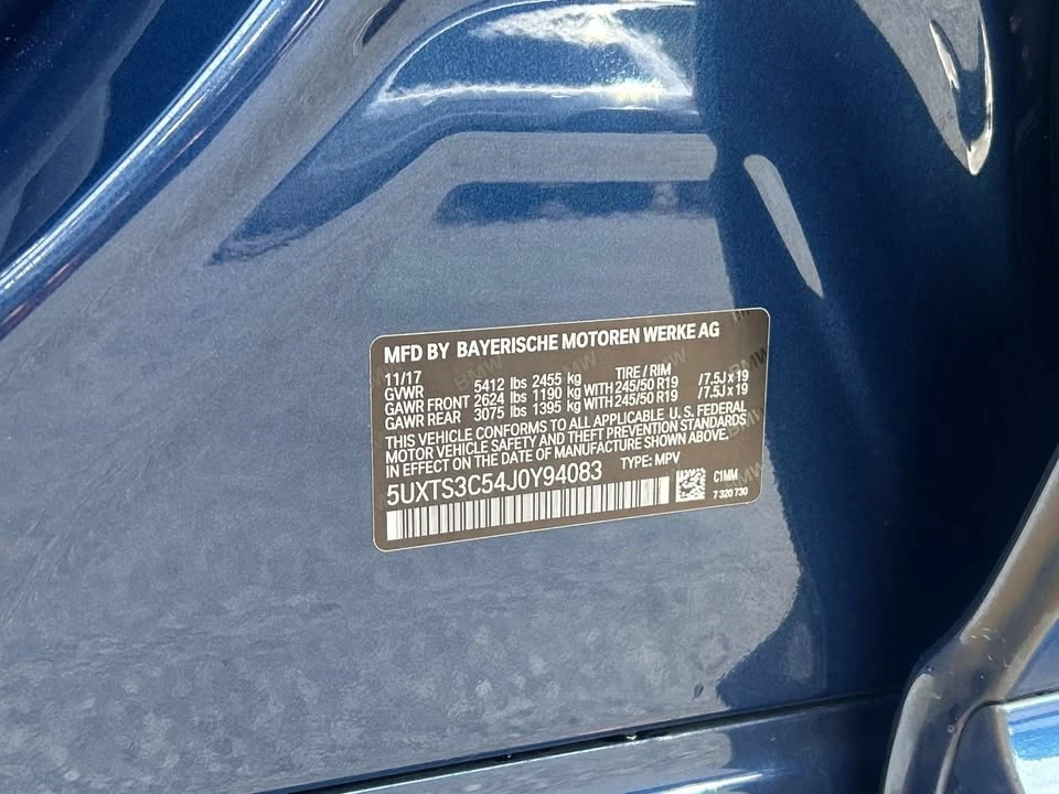 2018 BMW G01 X3 - Image 10 of 20