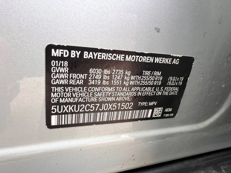 2018 BMW F16 X6 - Image 16 of 16