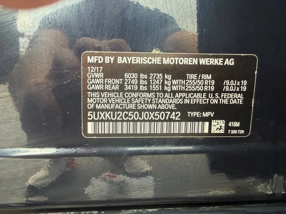 2018 BMW F16 X6 - Image 6 of 14
