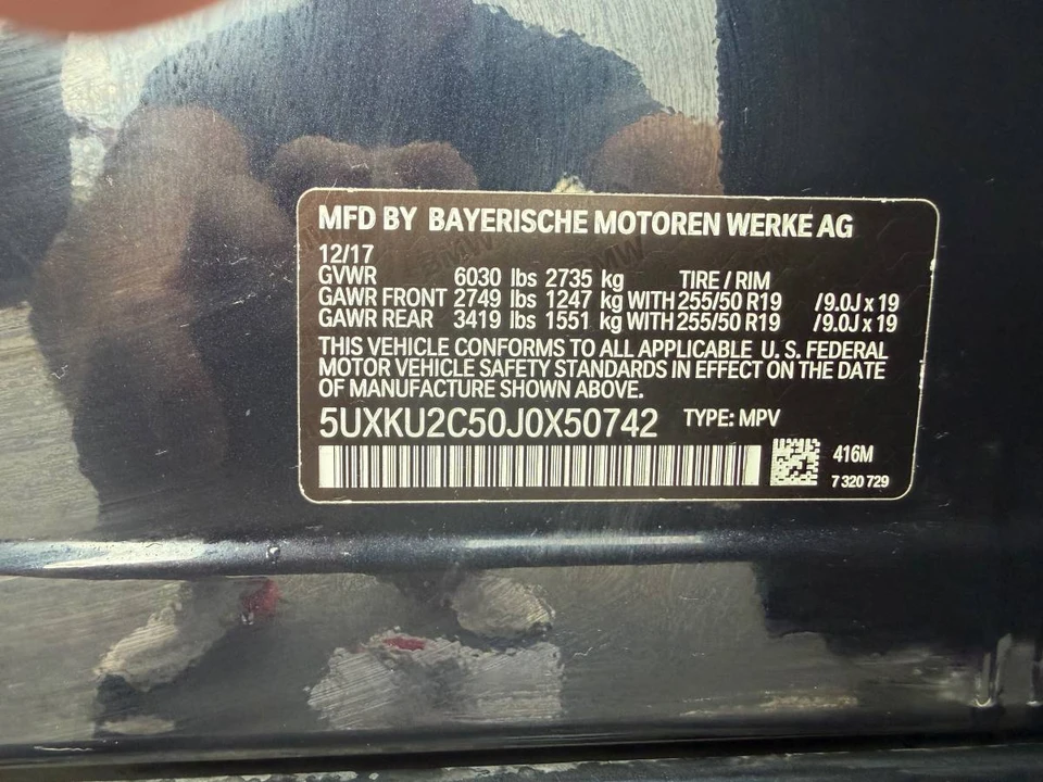 2018 BMW F16 X6 - Image 6 of 16