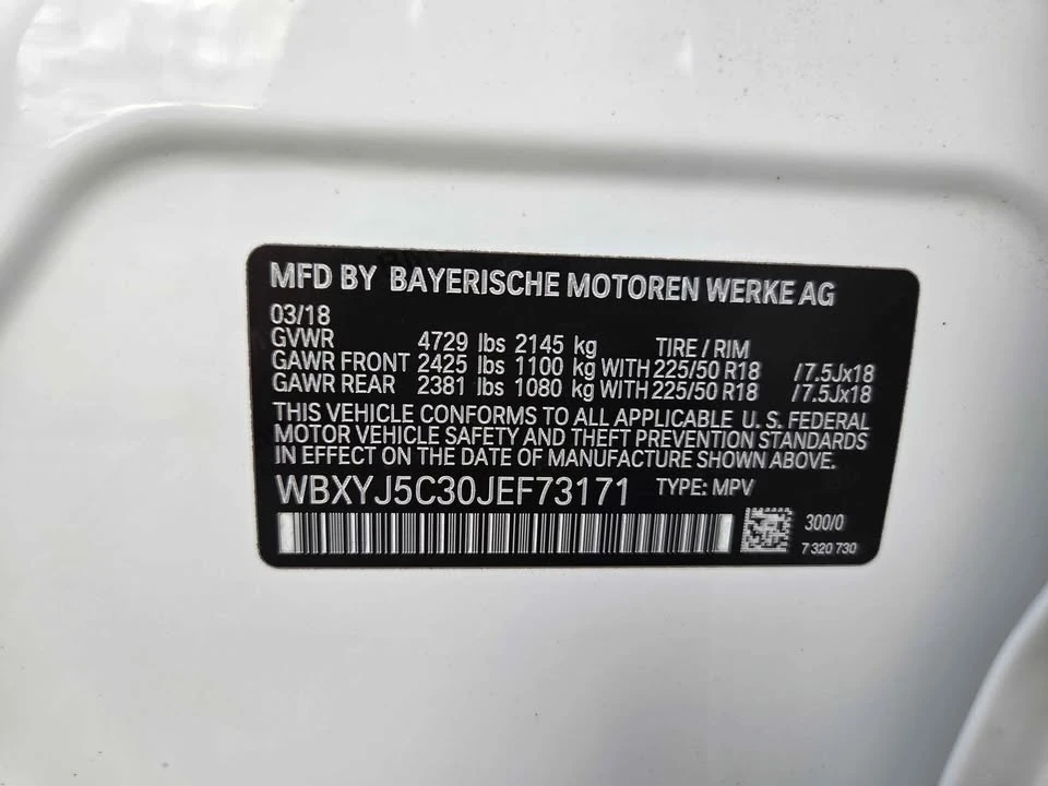 2018 BMW F39 X2 - Image 19 of 19
