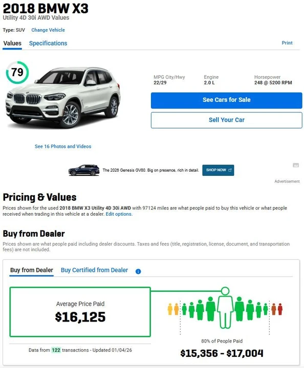2018 BMW G01 X3 - Image 16 of 20