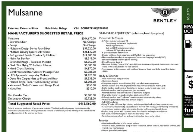 2018 Bentley Mulsanne 2nd Gen - Image 7 of 31