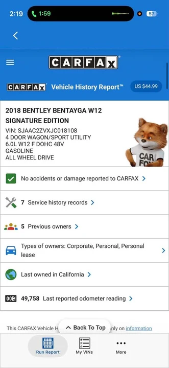 2018 Bentley Bentayga - Image 5 of 5
