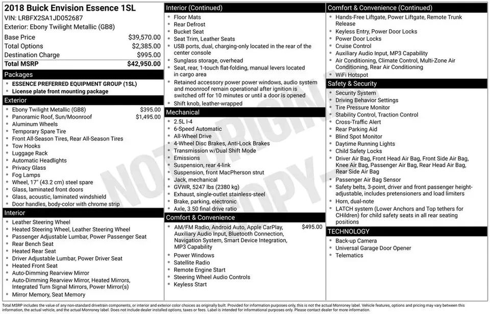 2018 Buick Envision - Image 11 of 20