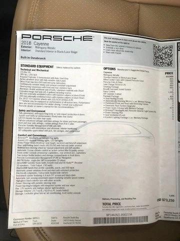2018 Porsche 958 Cayenne - Image 7 of 7