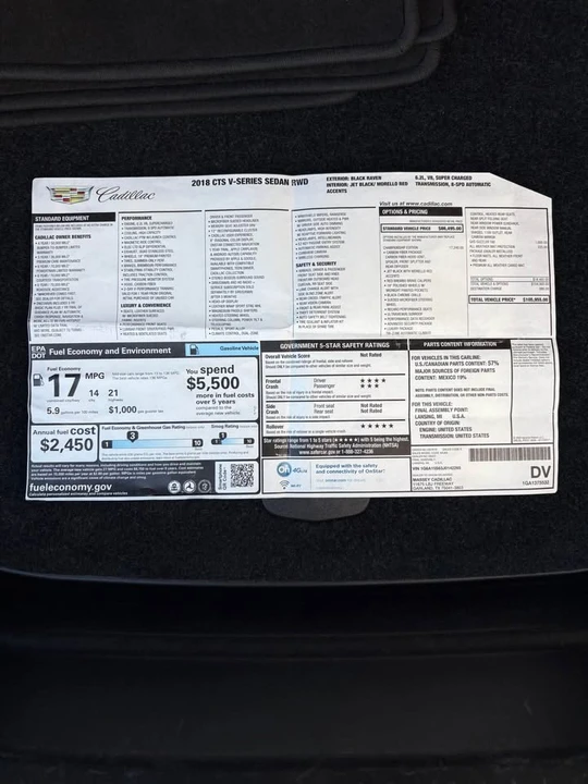 2018 Cadillac CTS 3rd Gen - Image 13 of 14