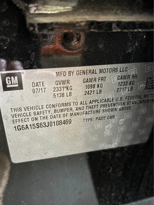 2018 Cadillac CTS-V 3rd Gen - Image 8 of 8