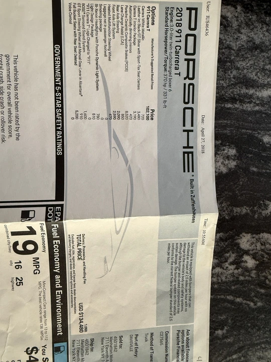 2018 Porsche 991 Carrera T - Image 17 of 25