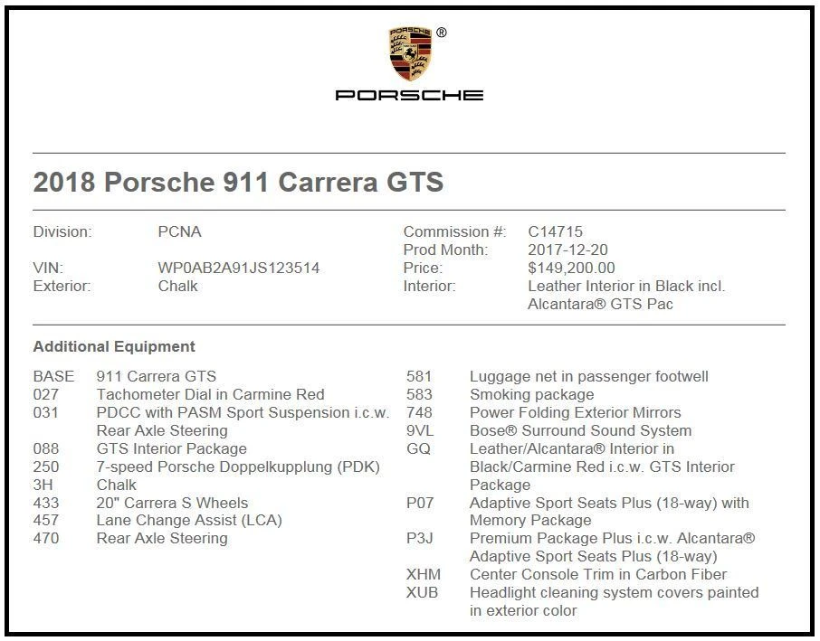 2018 Porsche 991 Carrera GTS - Image 10 of 10
