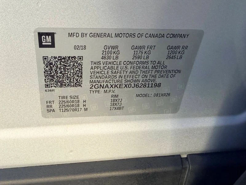 2018 Chevrolet Equinox - Image 3 of 12