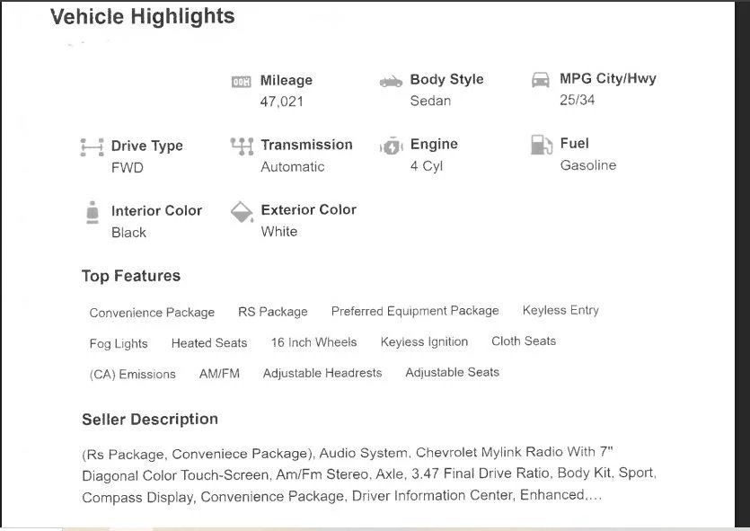 2018 Chevrolet Aveo/Sonic - Image 21 of 21