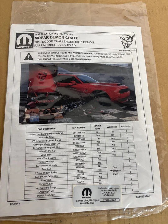 2018 Parts & Memorabilia Mechanical Components - Image 18 of 28
