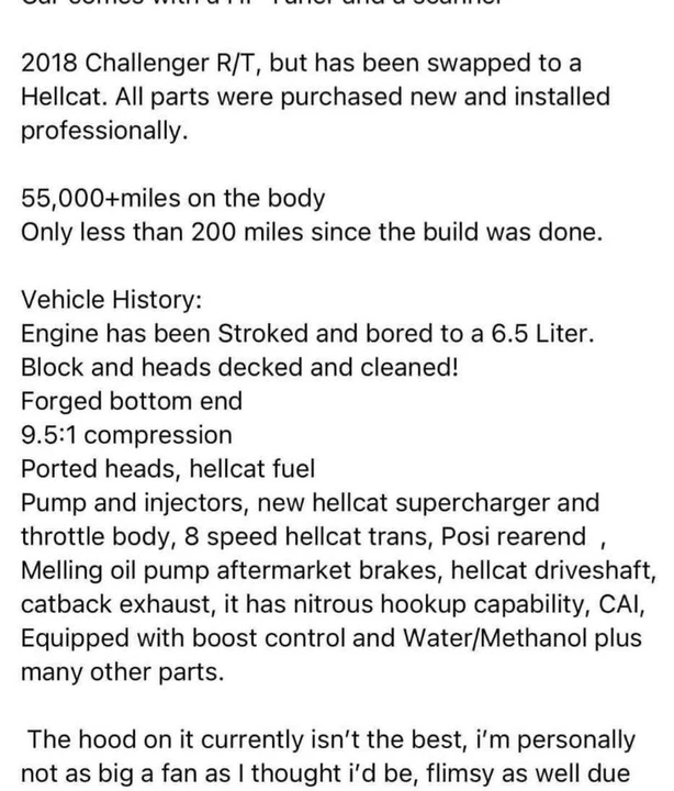 2018 Dodge Challenger SRT Hellcat 3rd Gen - Image 7 of 11