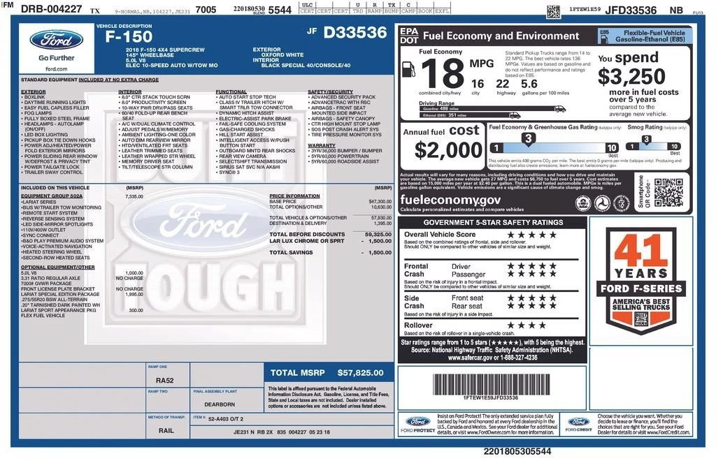 2018 Ford F-150 13th Gen - Image 2 of 2
