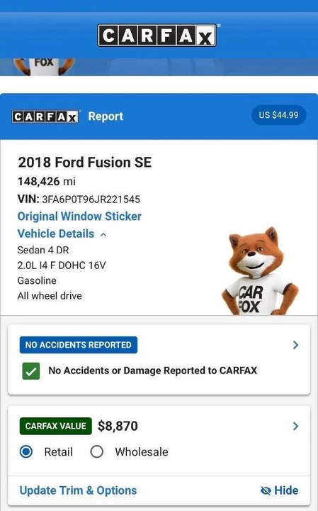 2018 Ford Fusion 2nd Gen - Image 15 of 15