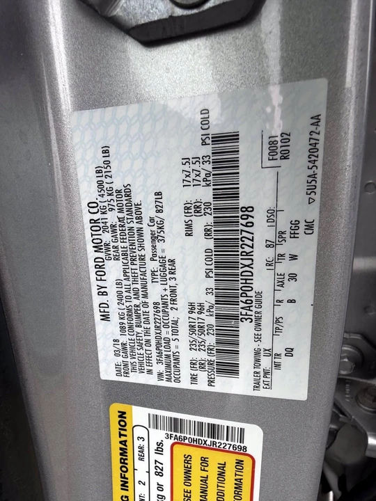 2018 Ford Fusion 2nd Gen - Image 14 of 21