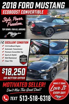 2018 Ford Mustang EcoBoost Convertible