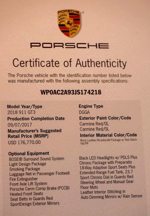 2018 Porsche 991 GT3 - Image 17 of 19