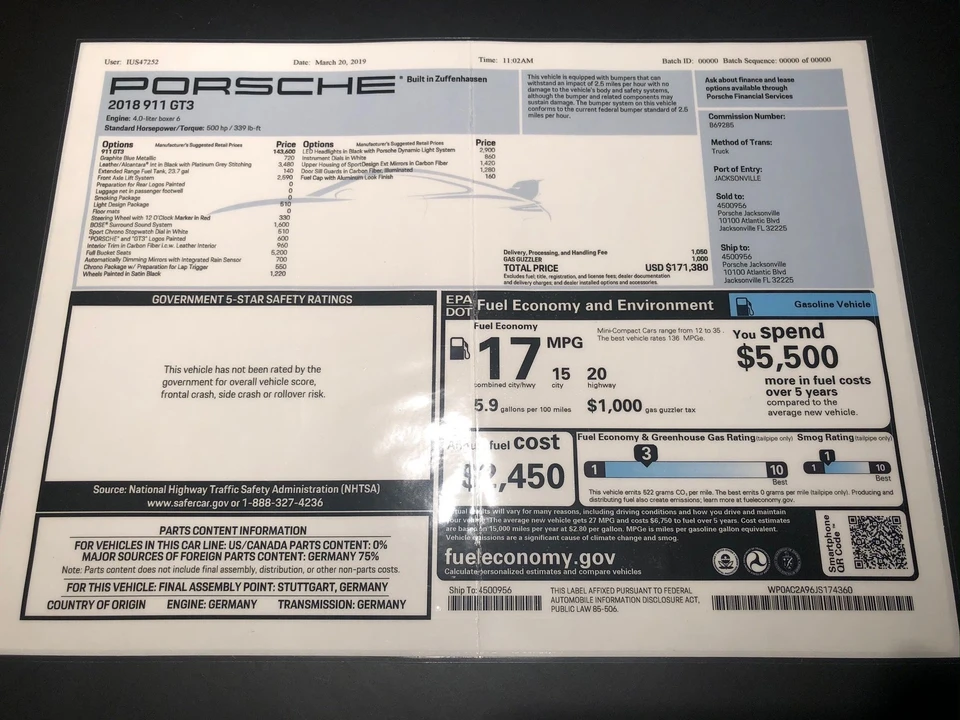 2018 Porsche 991 GT3 - Image 24 of 26