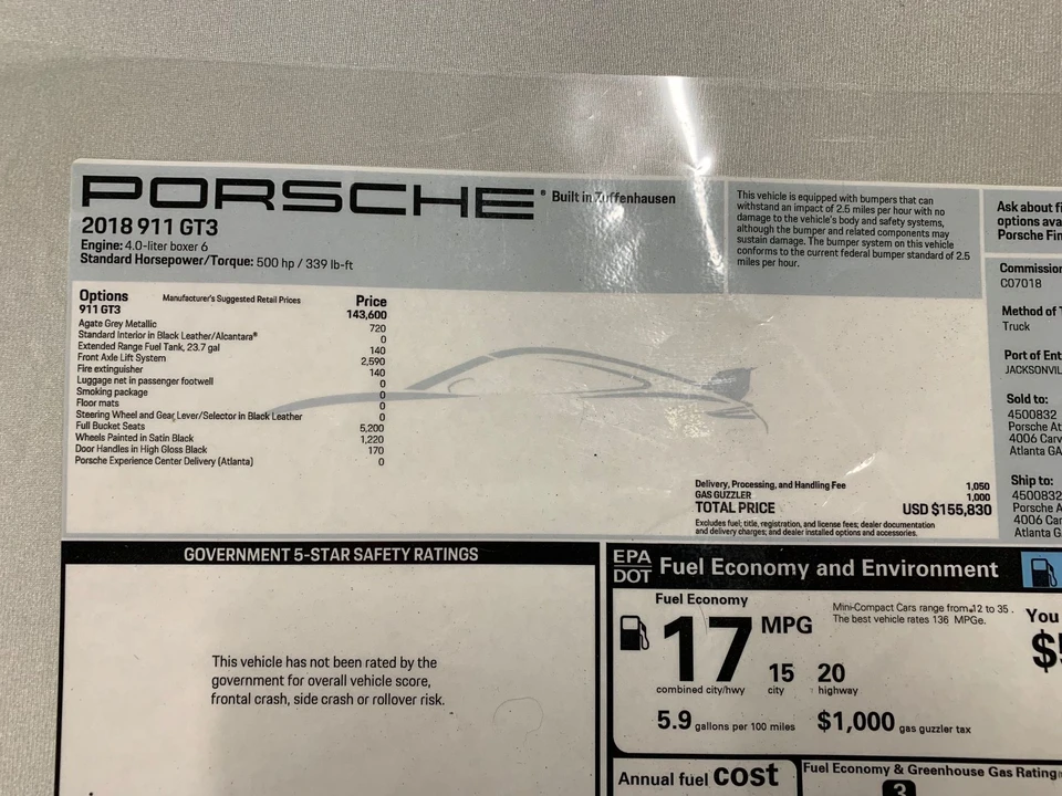 2018 Porsche 991 GT3 - Image 4 of 20