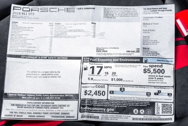 2018 Porsche 991 GT3 - Image 10 of 10