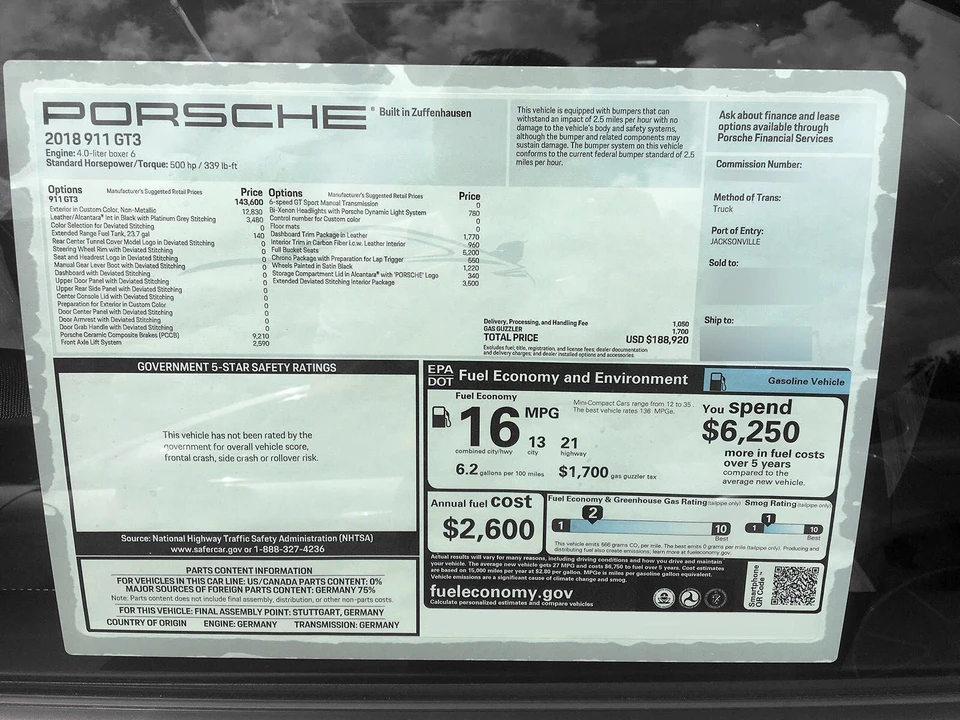 2018 Porsche 991 GT3 - Image 17 of 17