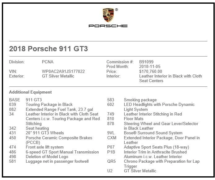 2018 Porsche 991 GT3 - Image 8 of 8
