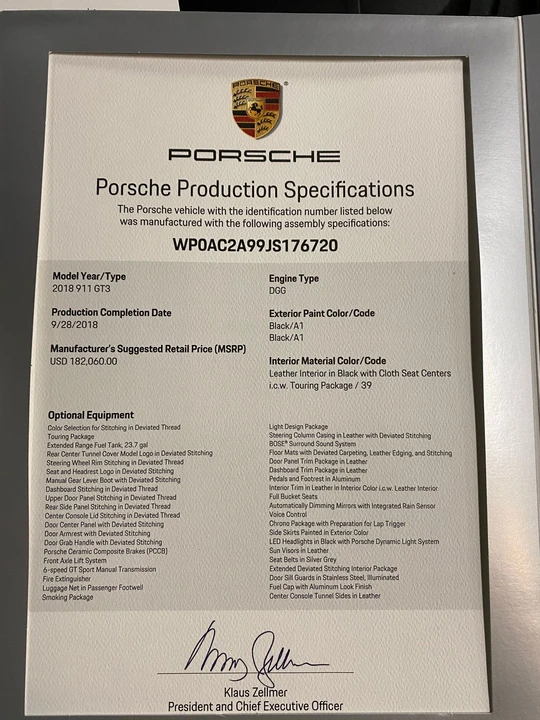 2018 Porsche 991 GT3 - Image 8 of 22