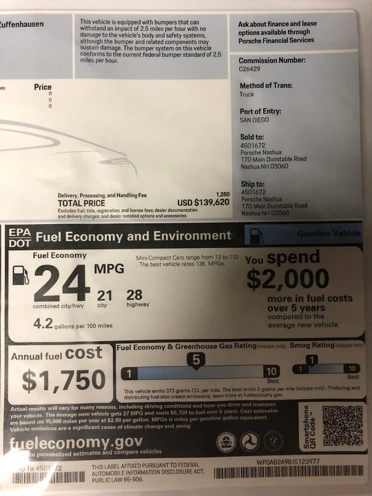 2018 Porsche 991 Carrera 4S - Image 11 of 11