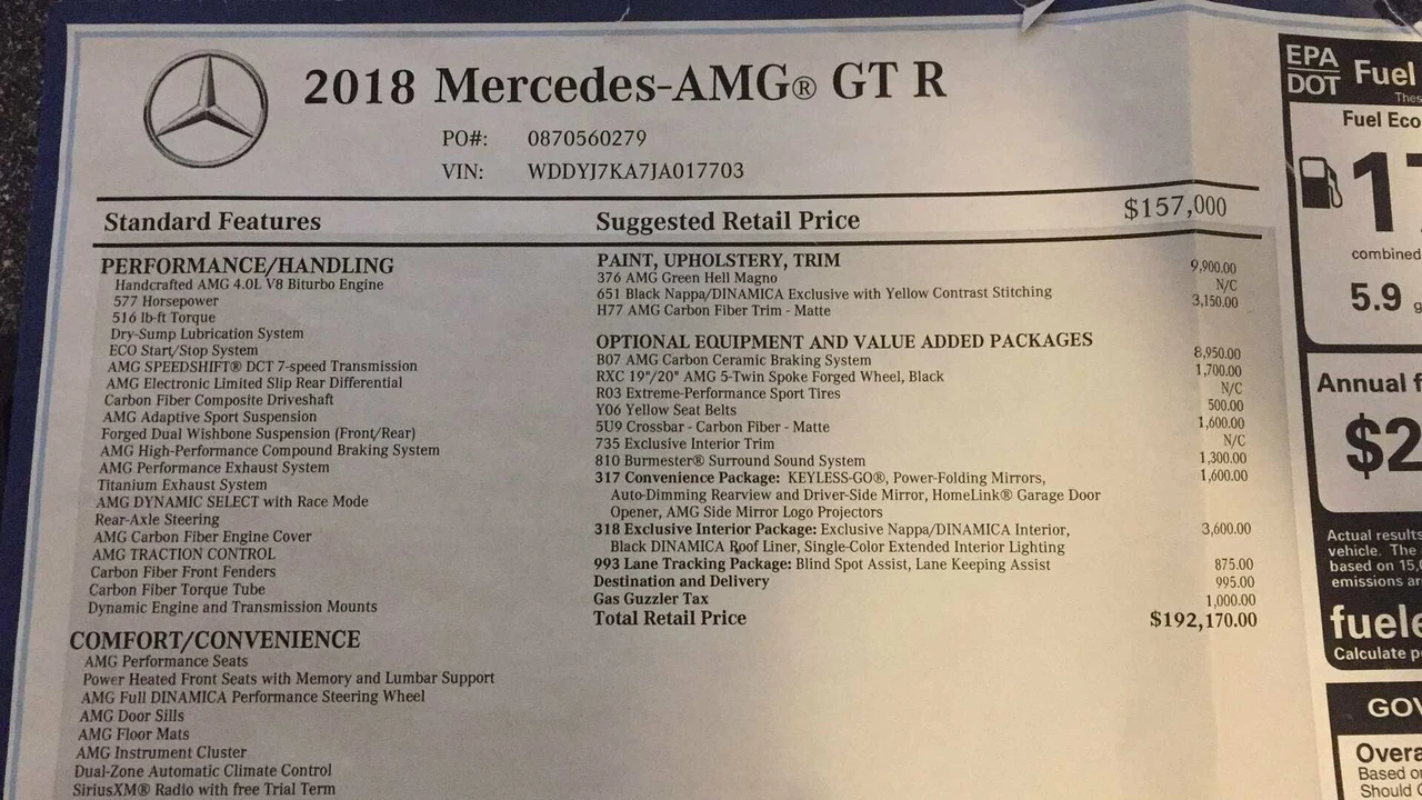 2018 Mercedes-Benz C190/R190 AMG GT - Image 7 of 7