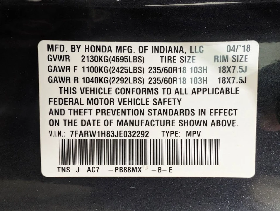 2018 Honda CR-V 5th Gen - Image 10 of 11