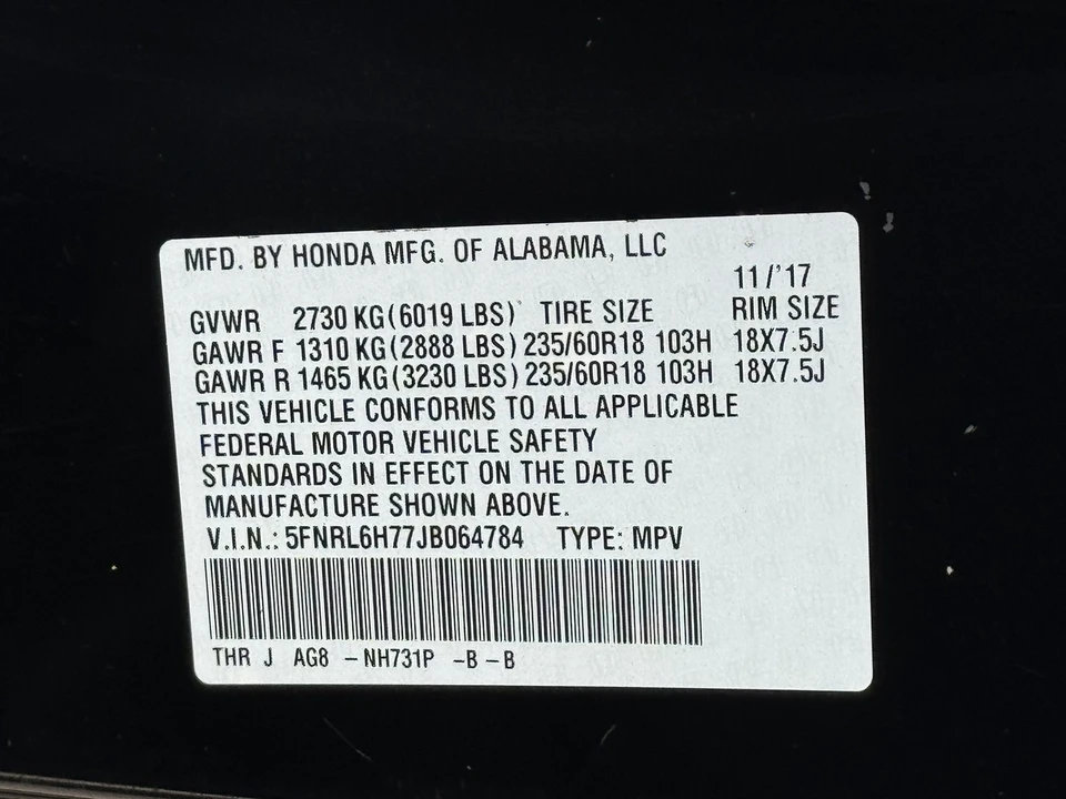 2018 Honda Odyssey - Image 13 of 21