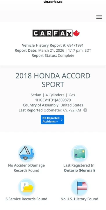 2018 Honda Accord 10th Gen - Image 2 of 13