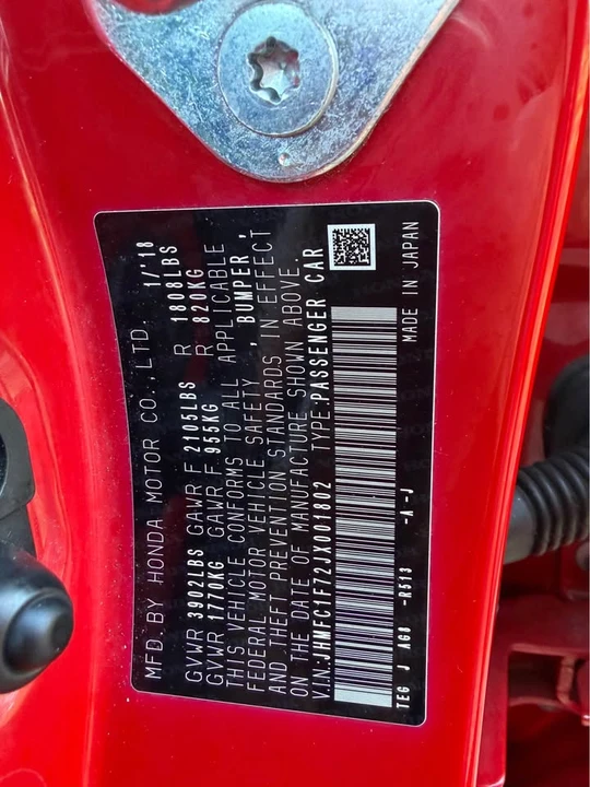 2018 Honda Civic 10th Gen - Image 18 of 19