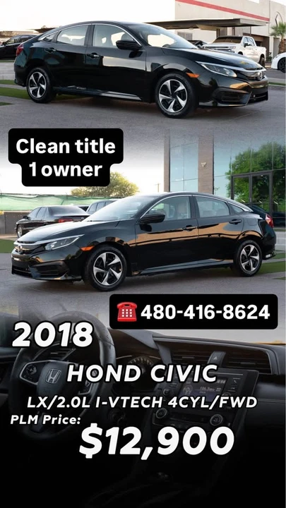 2018 Honda Civic 10th Gen - Image 2 of 16
