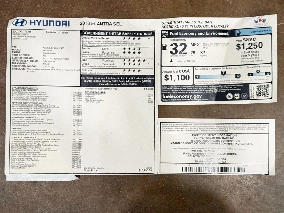 2018 Hyundai Elantra - Image 7 of 7