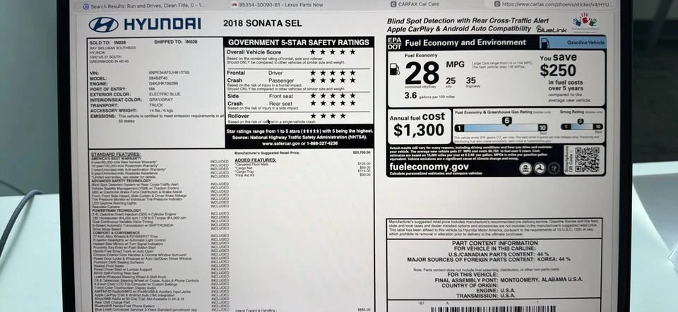 2018 Hyundai Sonata - Image 13 of 14