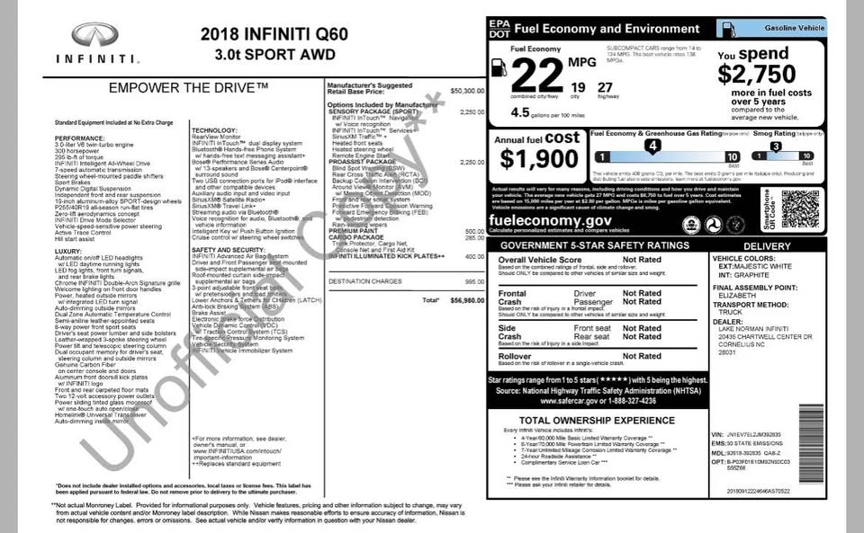 2018 Infiniti Q60 - Image 20 of 20