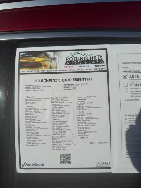2018 Infiniti QX30 - Image 3 of 5