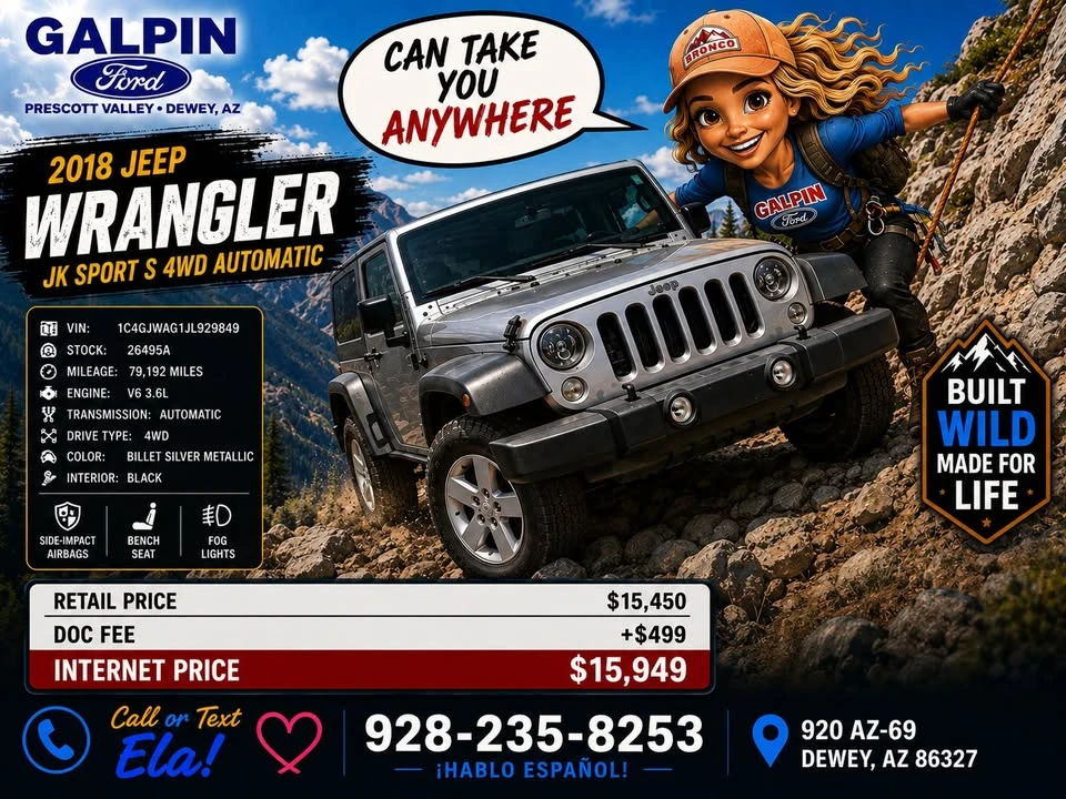 2018 Jeep JK Wrangler - Image 3 of 20