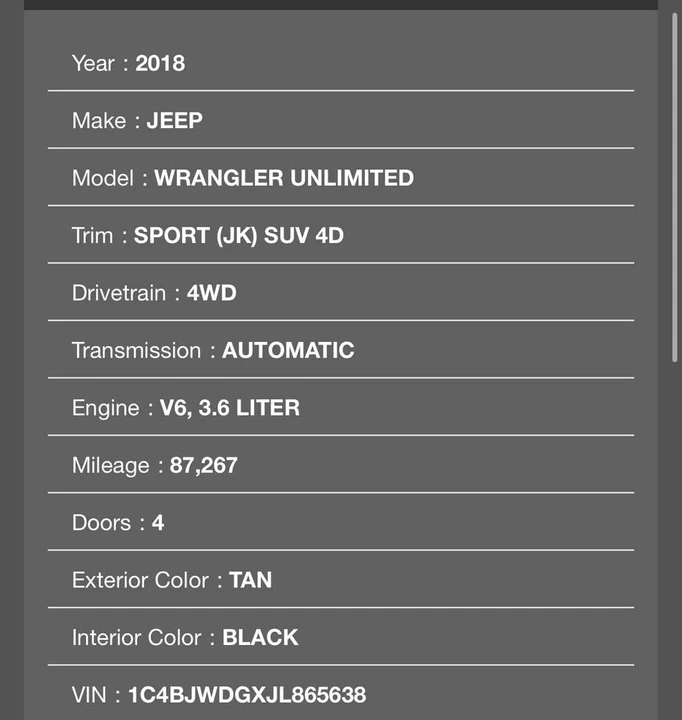 2018 Jeep JK Wrangler - Image 14 of 15