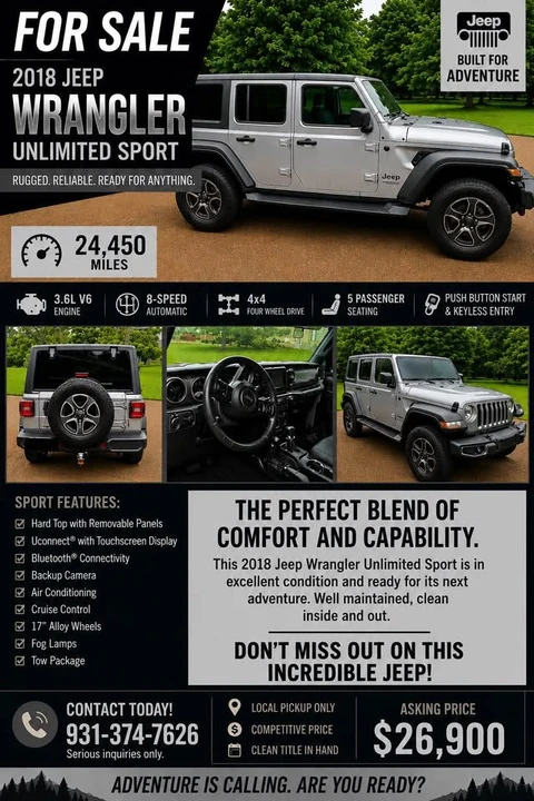 2018 Jeep JK Wrangler - Image 2 of 11