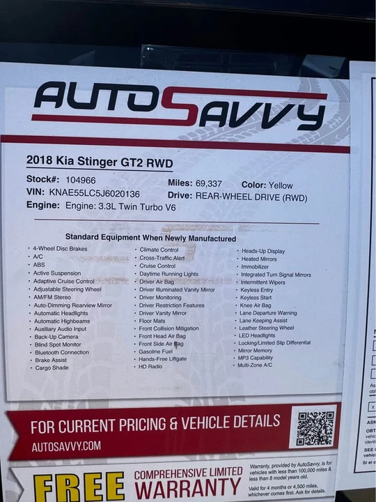 2018 Kia Stinger GT - Image 19 of 19