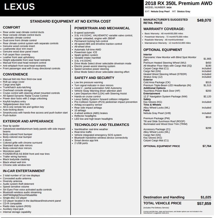 2018 Lexus RX 4th Gen - Image 18 of 19
