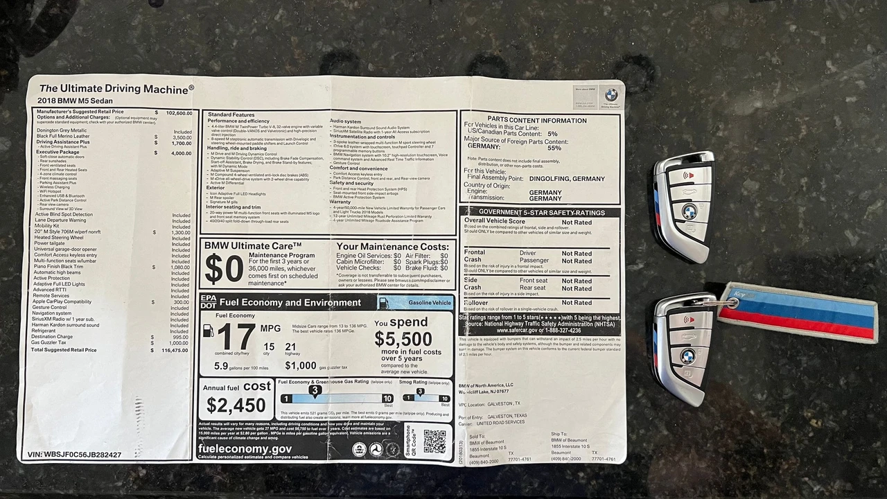 2018 BMW F90 M5 - Image 2 of 12