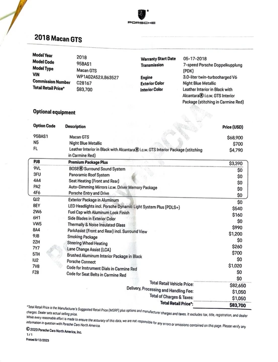 2018 Porsche Macan GTS - Image 3 of 8
