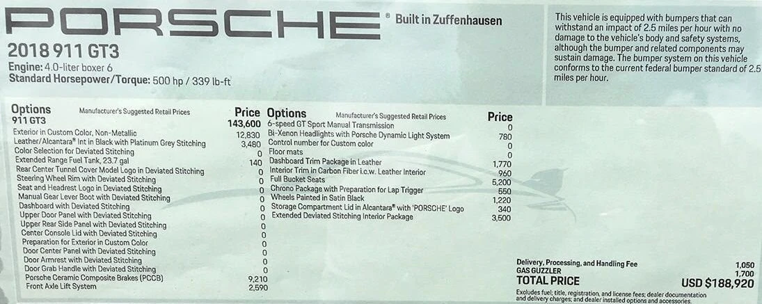 2018 Porsche 991 GT3 - Image 2 of 9